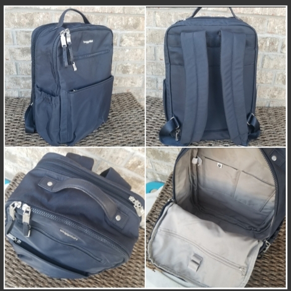 Baggallini Tribeca NAVY Laptop Backpack (11x15) Lightweight  Nylon Diaperbag - Picture 1 of 9